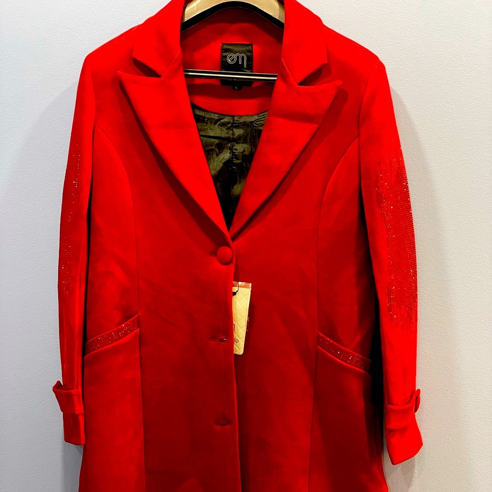 Velvet winter coat- very soft and elegant party wear with embroidery